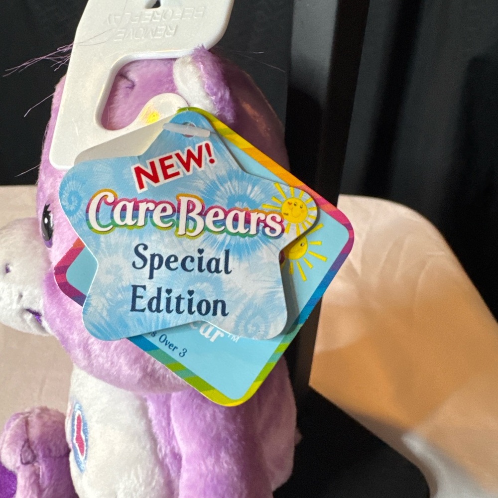 Care Bears Share Bear Special Edition Series 1 Tie Dye NWT Plush - Picture 4 of 7
